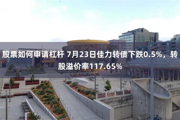 股票如何申请杠杆 7月23日佳力转债下跌0.5%，转股溢价率117.65%