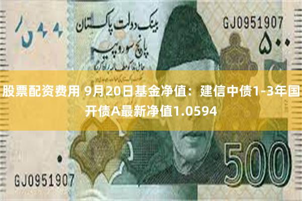 股票配资费用 9月20日基金净值：建信中债1-3年国开债A最新净值1.0594