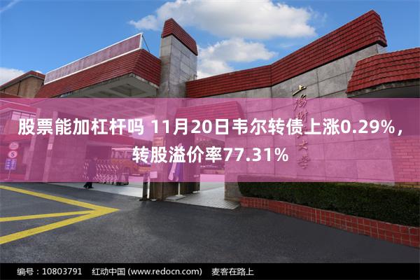 股票能加杠杆吗 11月20日韦尔转债上涨0.29%，转股溢价率77.31%