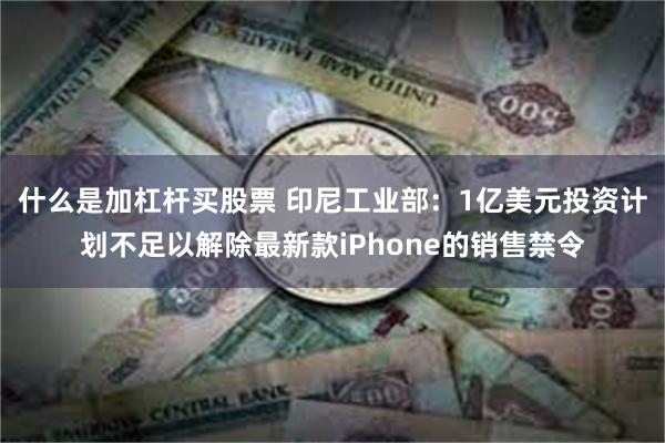 什么是加杠杆买股票 印尼工业部：1亿美元投资计划不足以解除最新款iPhone的销售禁令