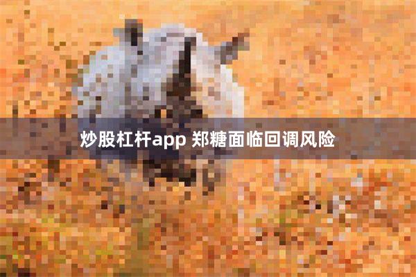 炒股杠杆app 郑糖面临回调风险